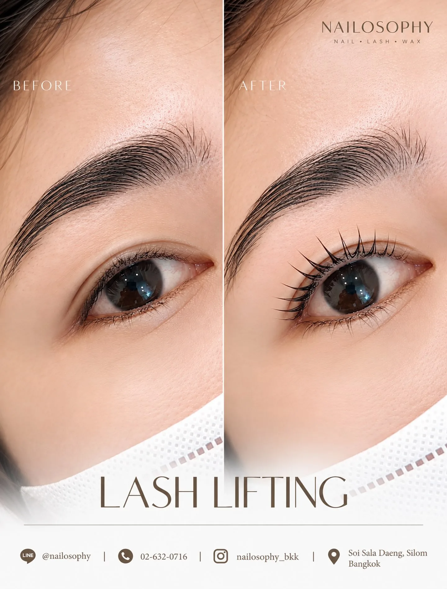 ผลงานขนตา โดย Nailosophy สีลม — Lash Lift