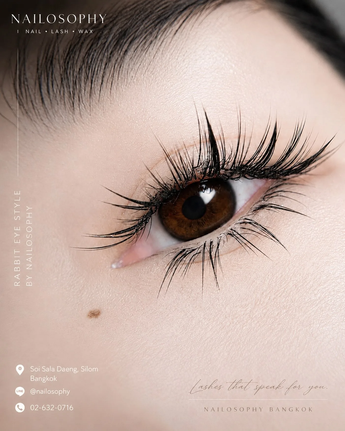 ผลงานขนตา โดย Nailosophy สีลม — Rabbit Eye