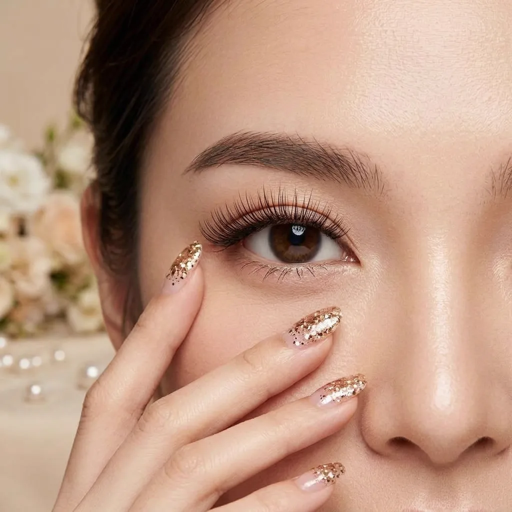 ภาพใกล้ชิดขนตาต่อ ผลงาน Nailosophy สีลม