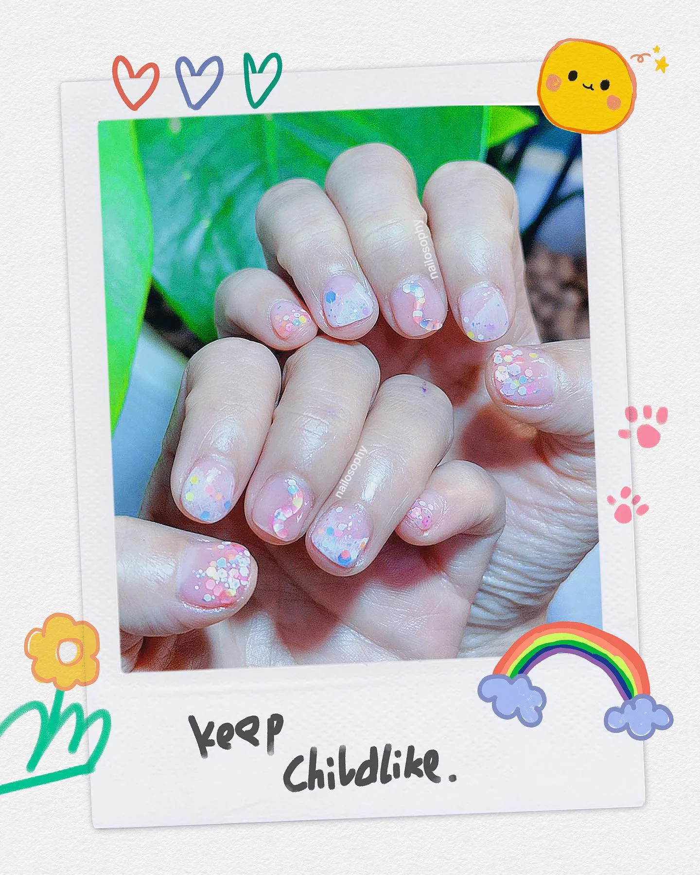 ผลงานเล็บ โดย Nailosophy สีลม — Jelly Pink