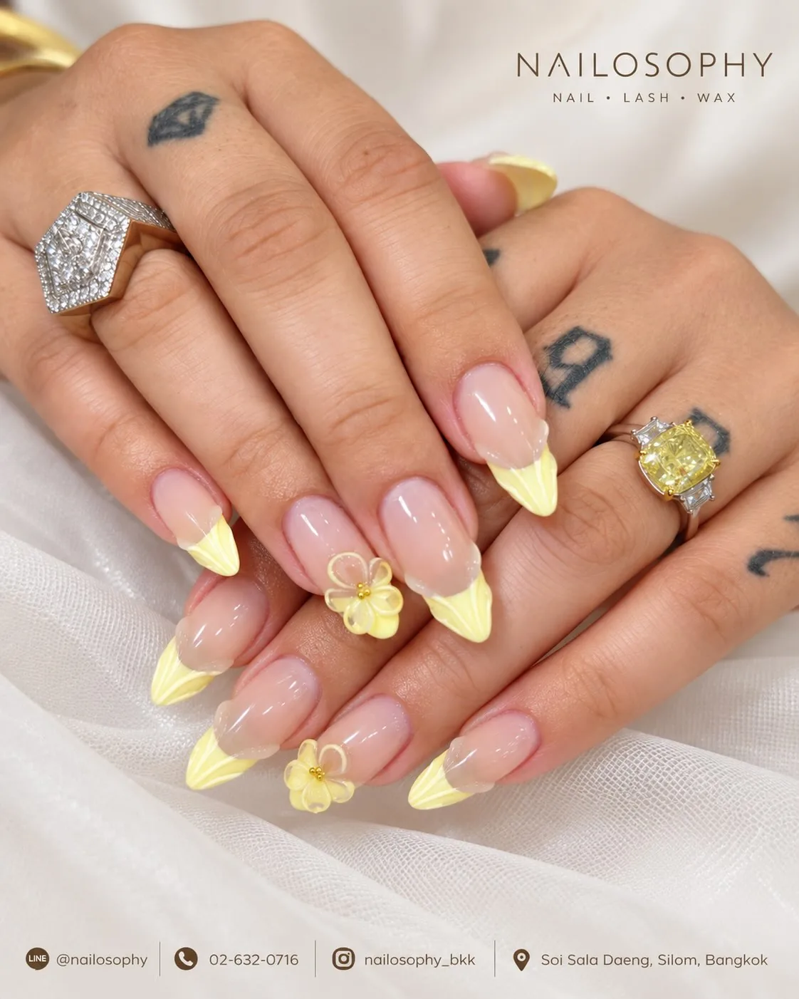 ผลงานเล็บ โดย Nailosophy สีลม — Milky Jelly