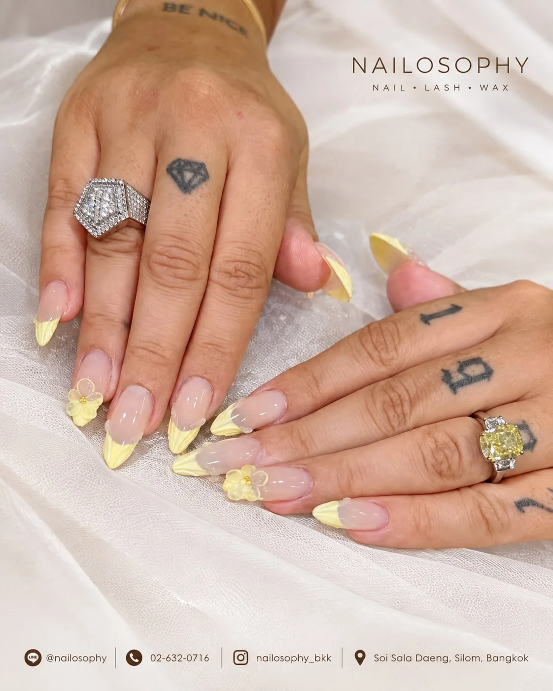 ผลงานเล็บ โดย Nailosophy สีลม — Milky Jelly